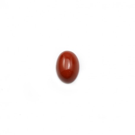 Cabochon de jaspe rouge, de forme ovale, 5 * 7mm x 4pcs