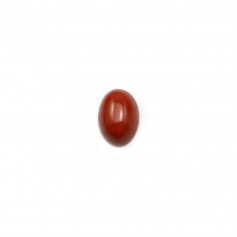 Roter Jaspis Cabochon, ovale Form, 5 * 7mm x 4pcs