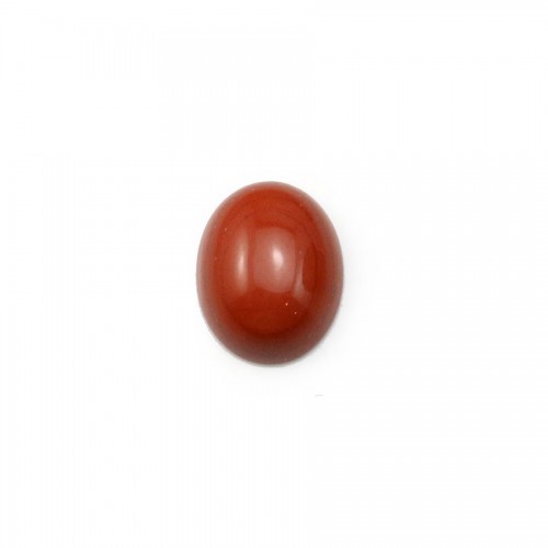 Cabochon jaspe vermelho, forma oval, 8 * 10mm x 4pcs