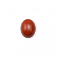 Roter Jaspis Cabochon, ovale Form, 8 * 10mm x 4pcs