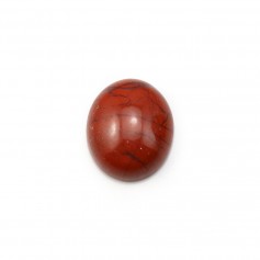 Roter Jaspis-Cabochon, ovale Form, 10 * 12mm x 4pcs
