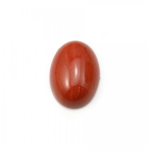 Roter Jaspis-Cabochon, ovale Form, 10 * 14mm x 2pcs