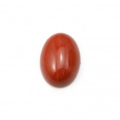 Cabochon de jaspe rouge, de forme ovale, 10 * 14mm x 2pcs