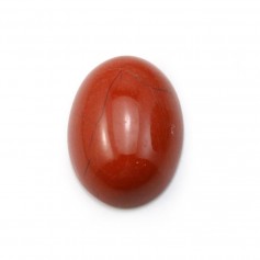Cabochon of red jasper , in oval shape, 13x18mm x 2pcs