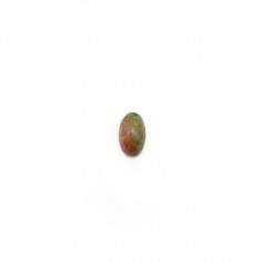 Unakite cabochon, in oval shaped, 3 * 5mm x 4 pcs