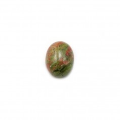 Unakite cabochon, in oval shaped, 7 * 9mm x 4 pcs