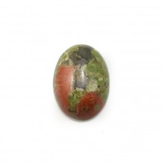 Unakite cabochon, in oval shaped, 10 * 14mm x 4 pcs