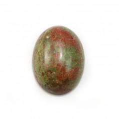 Unakite cabochon, in oval shaped, 13 * 18mm x 2pcs