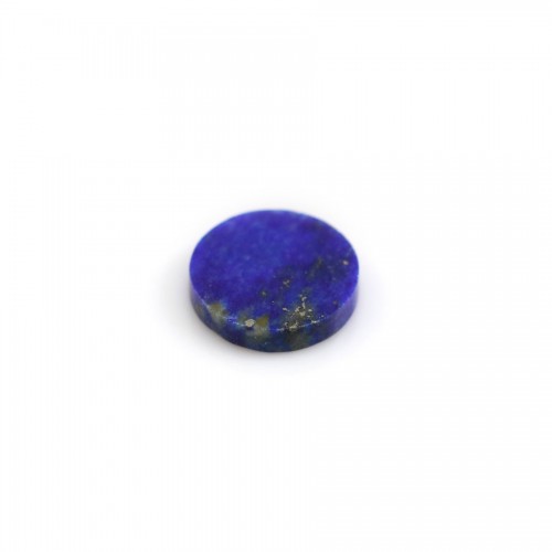 Cabochon lapis lazuli, rond plat 10mm x 1pc