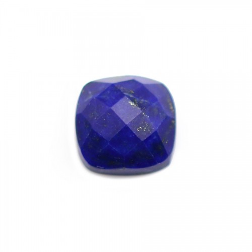 Cabochon lapis lazuli squares faceted 10mm x 1pc