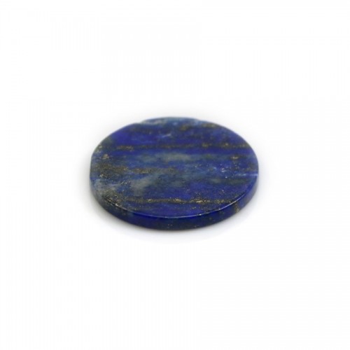 Cabochon lapis lazuli, rond plat 25mm x 2pcs