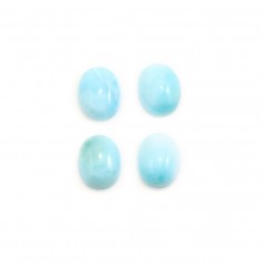 Larimar cabochon, in oval shape, 6.5x8.5mm x 1pc