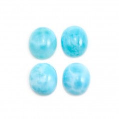 Larimar cabochon, in oval shape, 10.5x12.5mm x 1pc