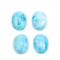 Larimar cabochon, in oval shape, 13.5x18.5mm x 1pc