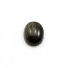 Cabochão oval de obsidiana dourada, 10x12 mm x 1 unidade