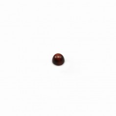 Cabujón de ojo de buey rojo, forma redonda, 3mm x 4pcs