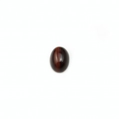 Cabochon d'oeil de taureau de forme ovale, 5x7mm x 4pcs