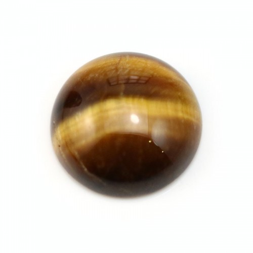 Tiger eye on cabochon, in round shape, 16mm x 2pcs
