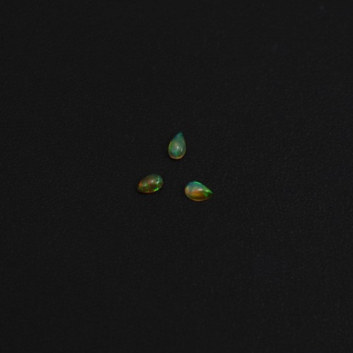 Ethiopian opal cabochon, in the shape of a drop 3x5mm x 1pc