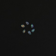 Cabochon opale éthiopienne, goutte 3x5mm x 1pc