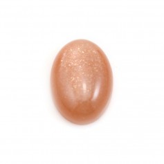 Sunstone cabochon, in oval shape, 13*18mm x 1pc