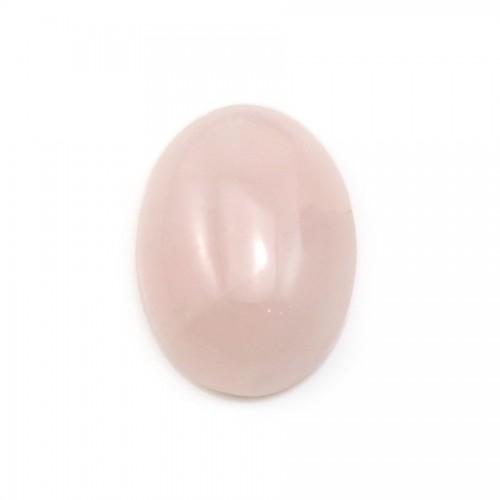 Cabujón de cuarzo rosa, forma ovalada, 13x18mm x 2 piezas
