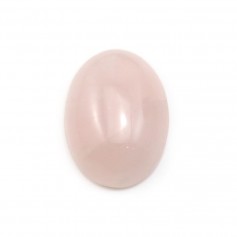 Quarzo rosa cabochon, forma ovale, 13x18 mm x 2 pz