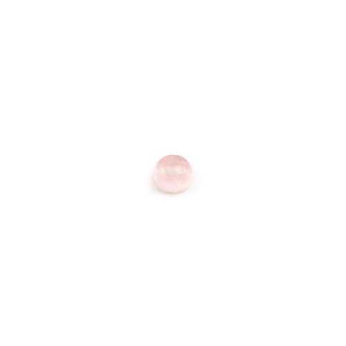 Quarzo rosa cabochon, forma rotonda, 2 mm x 4 pezzi