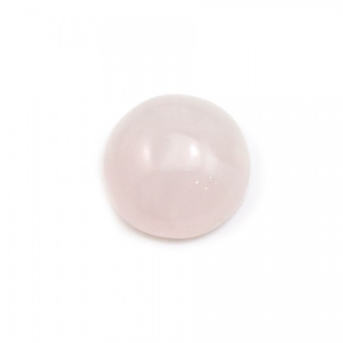 Cabochão redondo de quartzo rosa 12mm x 2pcs