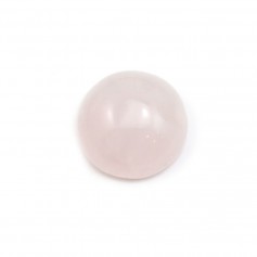Cabochon of pink quartz, in round shape, 12mm x 4 pcs