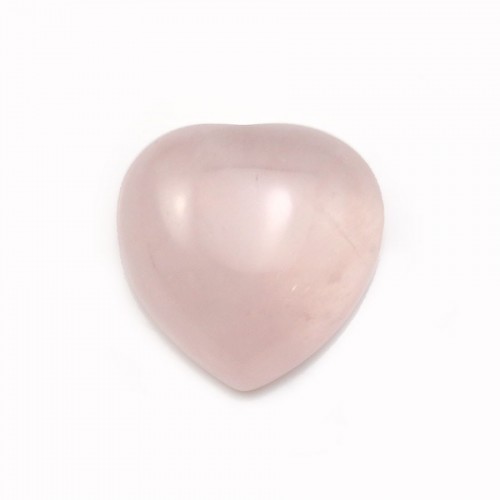 Quarzo rosa cabochon, forma di cuore, 12 mm x 4 pezzi