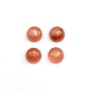 Pink rhodochrosite cabochon, in round shape, in size of 6mm x 2pc