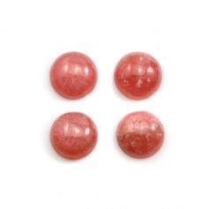 Pink rhodochrosite cabochon, in round shape, in size of 10mm x 1pc