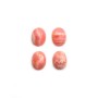 Pink rhodochrosite cabochon, in oval shape, in size of 7x9mm x 1pc