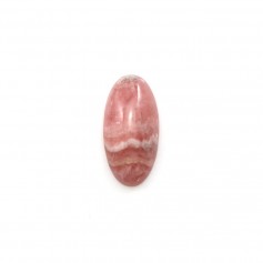 Cabochon di rodocrosite rosa, forma ovale, dimensioni 7x14 mm x 1 pz