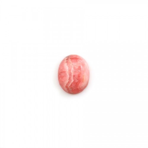 Cabochon rodochrosite rosa, forma oval, tamanho 8x10mm x 1pc