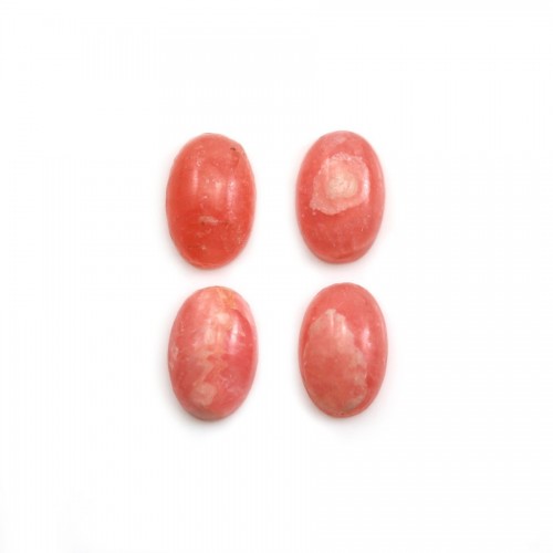 Pink rhodochrosite cabochon, in oval shape, in size of 8*12mm x 1pc