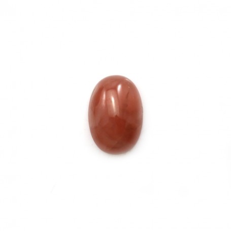 Pink rhodochrosite cabochon, in oval shape, in size of 9x12mm x 1pc