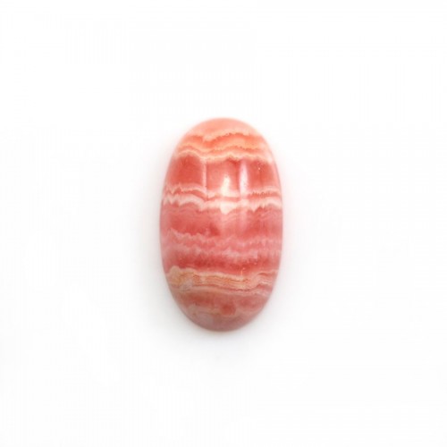 Pink rhodochrosite cabochon, in oval shape, in size of 9*15mm x 1pc