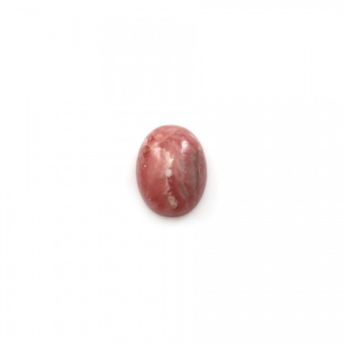 Pink rhodochrosite cabochon, in oval shape, in size of 11*14mm x 1pc
