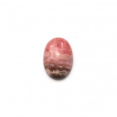 Cabochon de rhodochrosite rose, de forme ovale, et de taille 12x17mm x 1pc