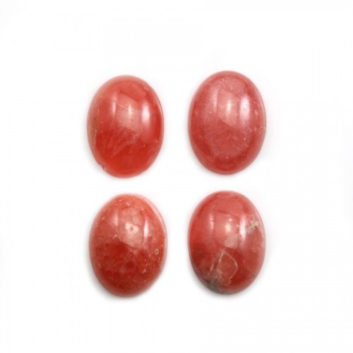 Pink rhodochrosite cabochon, in oval shape, in size of 13*17mm x 1pc
