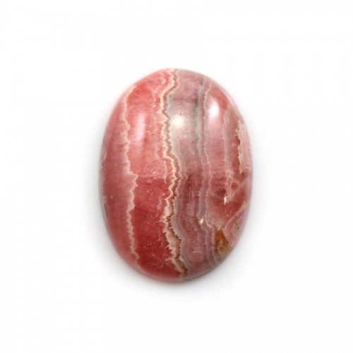 Cabujón de rodocrosita rosa, forma ovalada, tamaño 18x25mm x 1pc