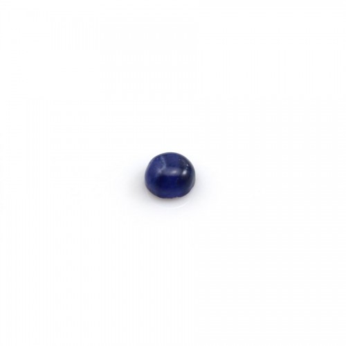 Cabochon of blue sodalite, in round shape, 4mm x 6pcs