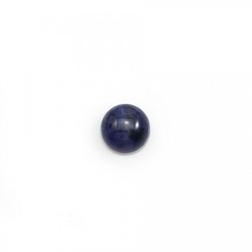Cabochon sodalite azul, forma redonda, 6mm x 5pcs