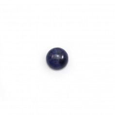 Cabochon of blue sodalite, in round shape, 6mm x 5pcs