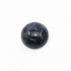 Cabochon of blue sodalite, in round shape, 12mm x 2pcs