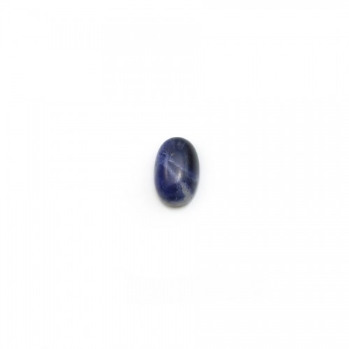 Cabochon of sodalite, in oval shape, 4 * 6mm x 4 pcs