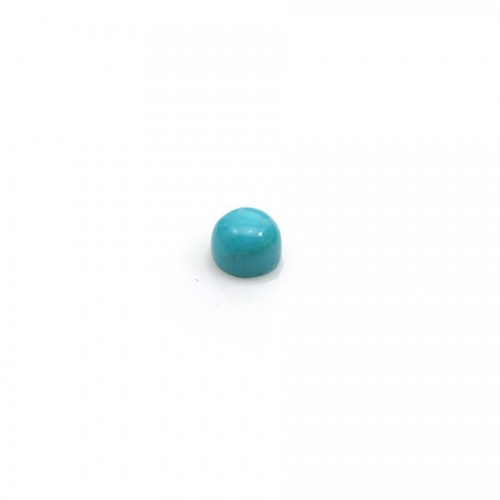 Cabochon turquoise de forme ronde 3mm x 2pcs