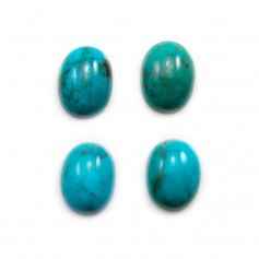 Natural Turquoise cabochon, oval shape 12x16mm x 1pc